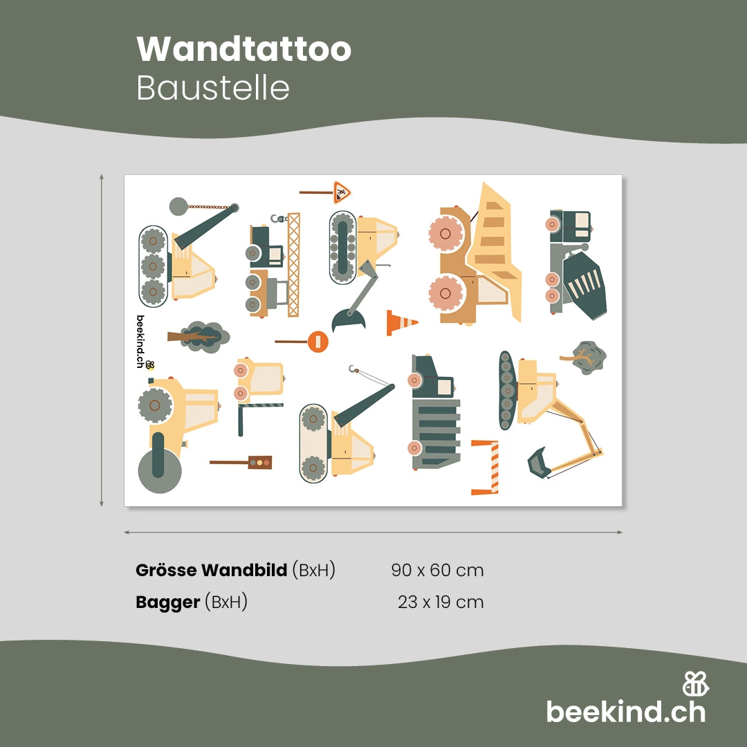 Wandtattoo Baustelle