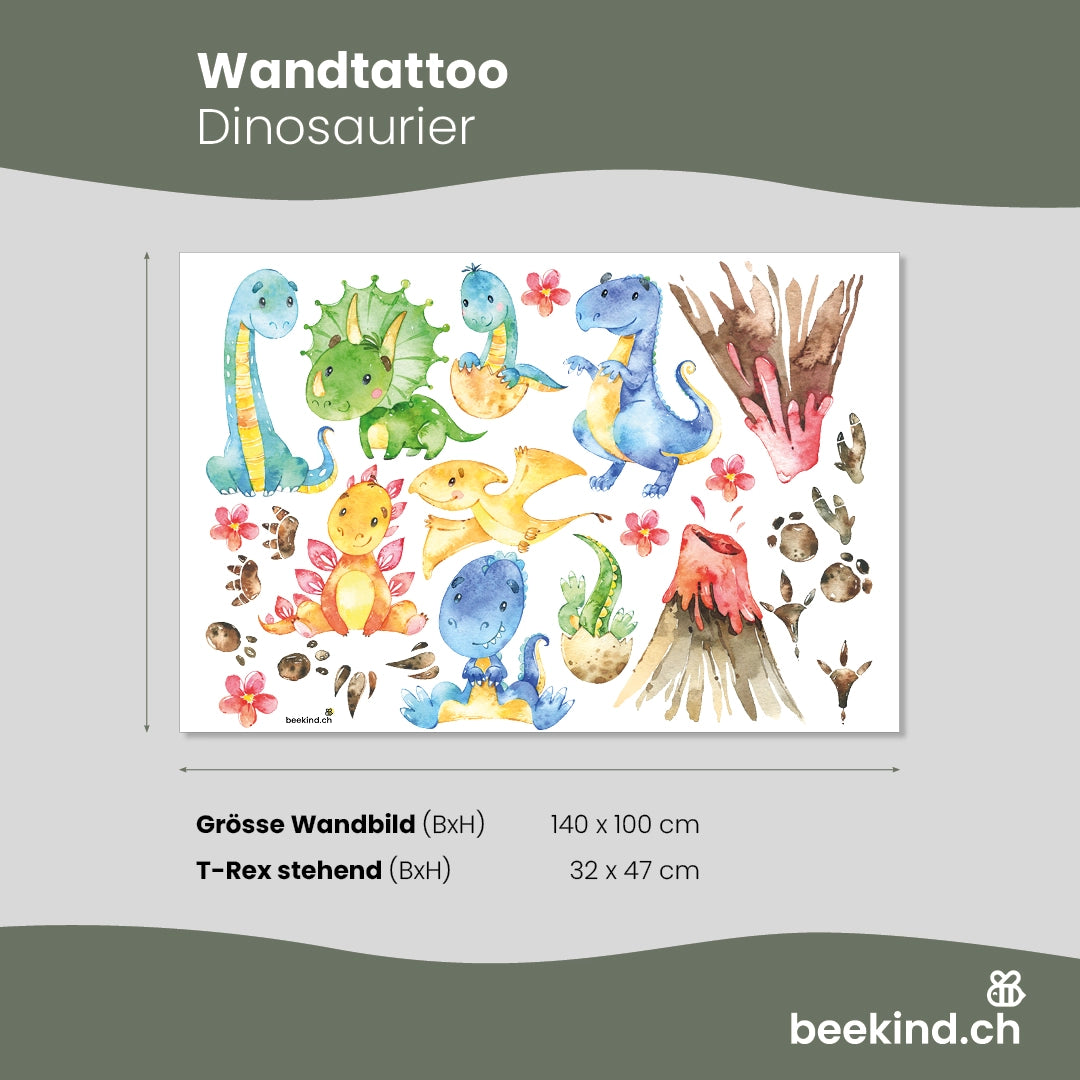 Wandtattoo Dinosaurier