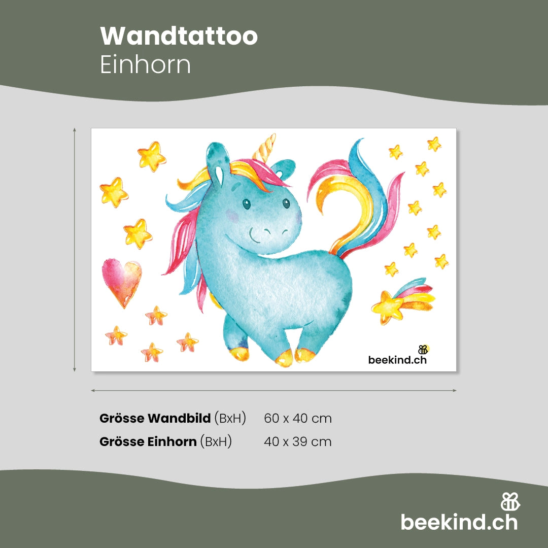 Wandtattoo Einhorn